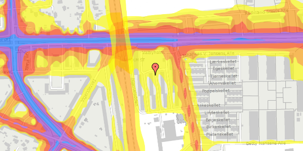 Trafikstøjkort på Valbyholm 28, 2. th, 2500 Valby