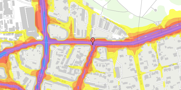 Trafikstøjkort på Valby Langgade 23, st. tv, 2500 Valby