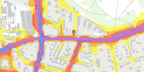 Trafikstøjkort på Valby Langgade 28, st. tv, 2500 Valby