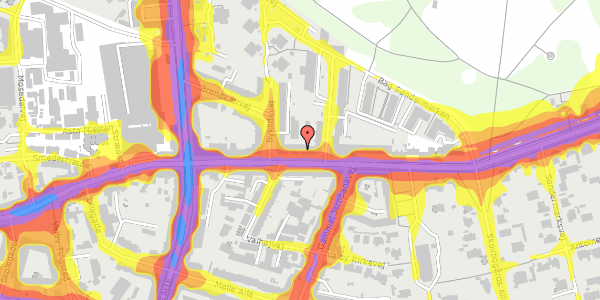 Trafikstøjkort på Valby Langgade 30, st. 2, 2500 Valby