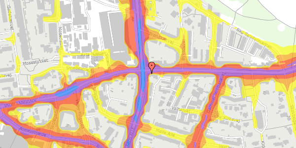 Trafikstøjkort på Valby Langgade 47, st. , 2500 Valby