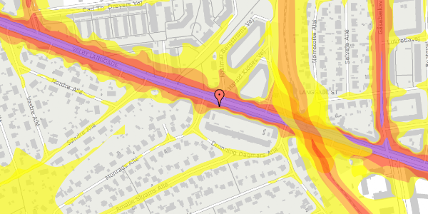 Trafikstøjkort på Valby Langgade 139, st. th, 2500 Valby