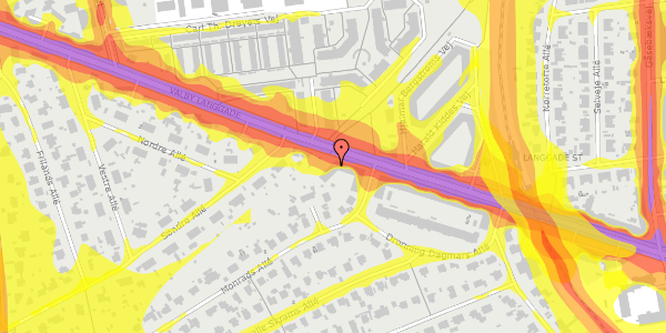 Trafikstøjkort på Valby Langgade 143, st. th, 2500 Valby