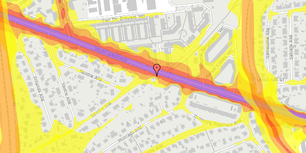 Trafikstøjkort på Valby Langgade 151, st. 4, 2500 Valby