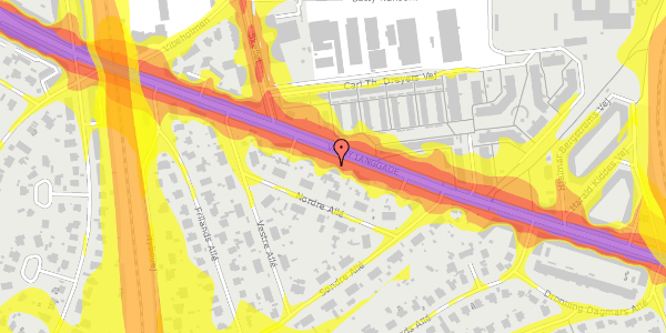 Trafikstøjkort på Valby Langgade 165, st. , 2500 Valby