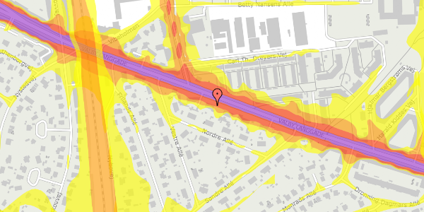 Trafikstøjkort på Valby Langgade 167, st. , 2500 Valby