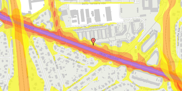 Trafikstøjkort på Valby Langgade 168, st. th, 2500 Valby