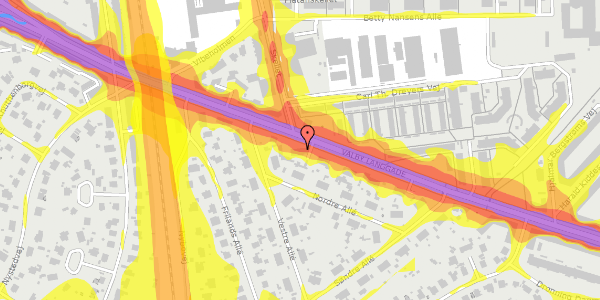 Trafikstøjkort på Valby Langgade 171, st. , 2500 Valby