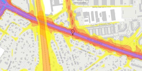 Trafikstøjkort på Valby Langgade 175, st. , 2500 Valby