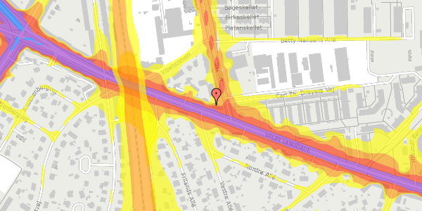 Trafikstøjkort på Valby Langgade 176, st. tv, 2500 Valby