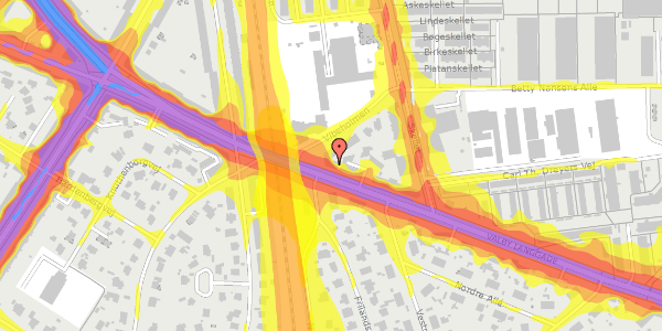 Trafikstøjkort på Valby Langgade 186, st. tv, 2500 Valby