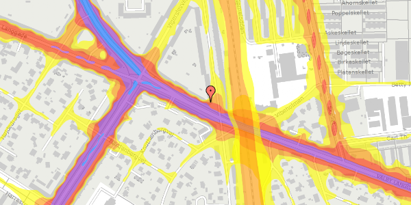 Trafikstøjkort på Valby Langgade 194, st. th, 2500 Valby