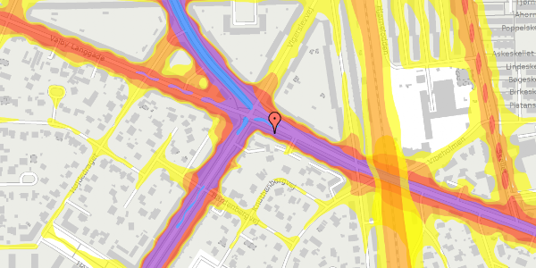 Trafikstøjkort på Valby Langgade 201, st. 4, 2500 Valby