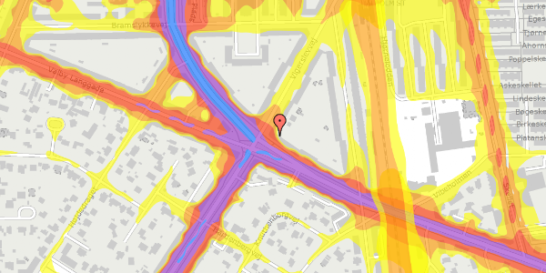 Trafikstøjkort på Valby Langgade 210, st. th, 2500 Valby