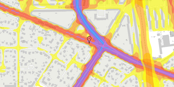 Trafikstøjkort på Valby Langgade 211, st. 1, 2500 Valby