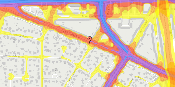 Trafikstøjkort på Valby Langgade 219A, st. , 2500 Valby