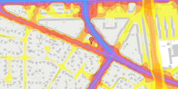 Trafikstøjkort på Valby Langgade 222, st. th, 2500 Valby