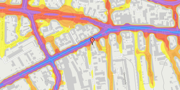 Trafikstøjkort på Valdemarsgade 1A, st. tv, 1665 København V