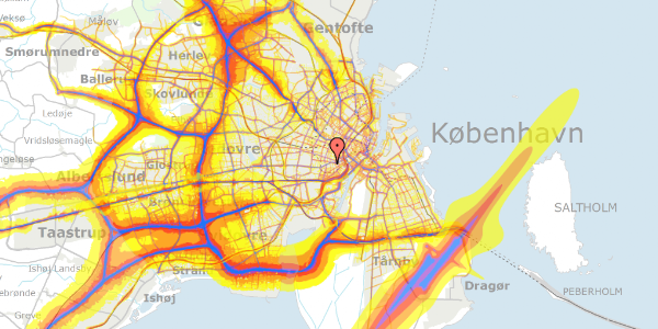 Trafikstøjkort på Valdemarsgade 3, kl. , 1665 København V