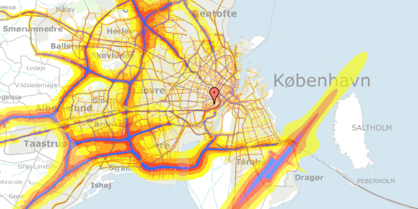 Trafikstøjkort på Valdemarsgade 32, 2. th, 1665 København V