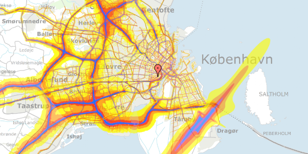 Trafikstøjkort på Valdemarsgade 53, st. , 1665 København V