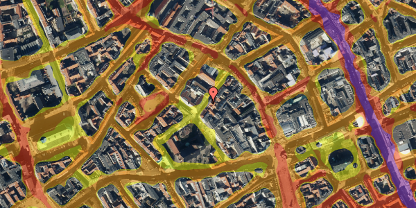 Trafikstøjkort på Valkendorfsgade 13, st. 2, 1151 København K