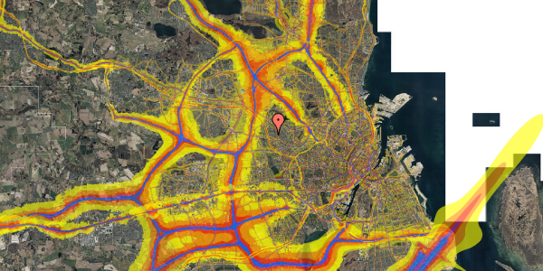 Trafikstøjkort på Vallekildevej 62, 2700 Brønshøj