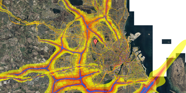 Trafikstøjkort på Vallekildevej 82, 2700 Brønshøj