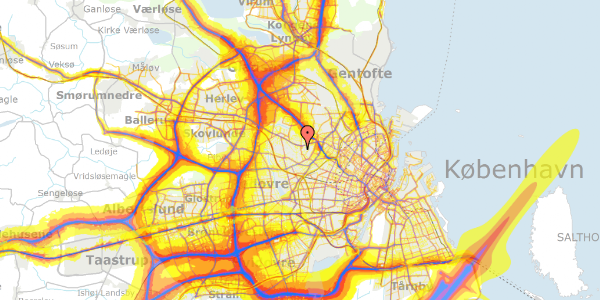 Trafikstøjkort på Valløvej 7, 1. , 2700 Brønshøj