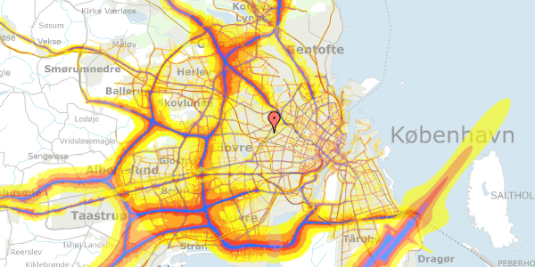 Trafikstøjkort på Vanløse Allé 25, st. mf, 2720 Vanløse