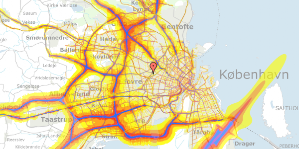 Trafikstøjkort på Vanløse Allé 45A, st. th, 2720 Vanløse