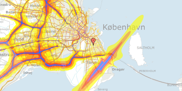 Trafikstøjkort på Vatnavej 24, 2300 København S