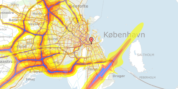 Trafikstøjkort på Ved Mønten 15, 2. tv, 2300 København S