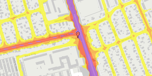 Trafikstøjkort på Vejlands Allé 1, st. th, 2300 København S