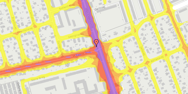 Trafikstøjkort på Vejlands Allé 2, 1. th, 2300 København S