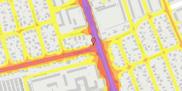 Trafikstøjkort på Vejlands Allé 4, st. th, 2300 København S