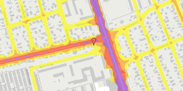 Trafikstøjkort på Vejlands Allé 7, 2300 København S