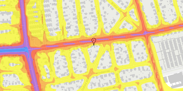 Trafikstøjkort på Vejlands Allé 81, 2300 København S