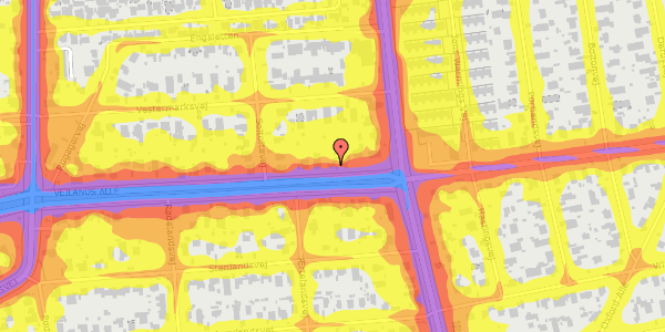 Trafikstøjkort på Vejlands Allé 106, 2300 København S