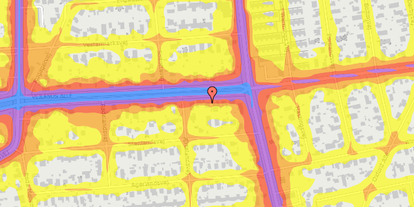 Trafikstøjkort på Vejlands Allé 117, 2300 København S