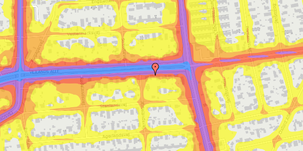Trafikstøjkort på Vejlands Allé 119, 2300 København S