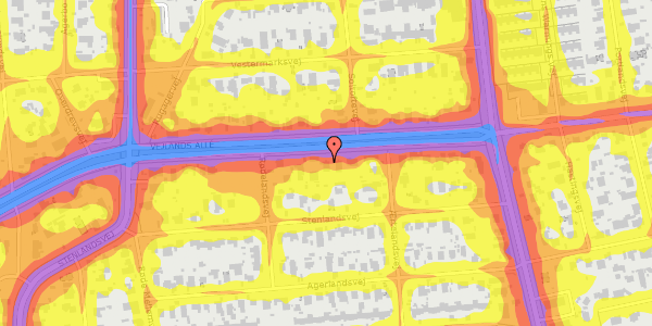 Trafikstøjkort på Vejlands Allé 131, 2300 København S