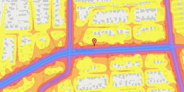 Trafikstøjkort på Vejlands Allé 132, 2300 København S
