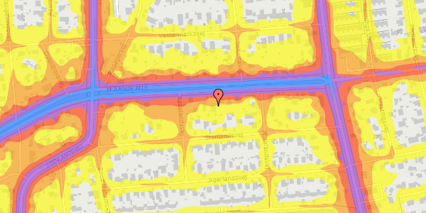 Trafikstøjkort på Vejlands Allé 133, 2300 København S
