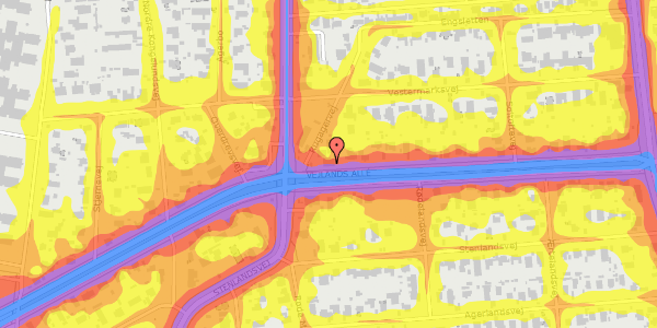 Trafikstøjkort på Vejlands Allé 136, 1. , 2300 København S