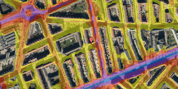 Trafikstøjkort på Vejrøgade 4, st. tv, 2100 København Ø