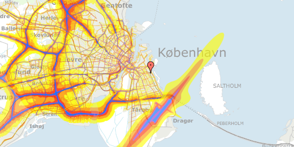 Trafikstøjkort på Venedigvej 3, st. tv, 2300 København S