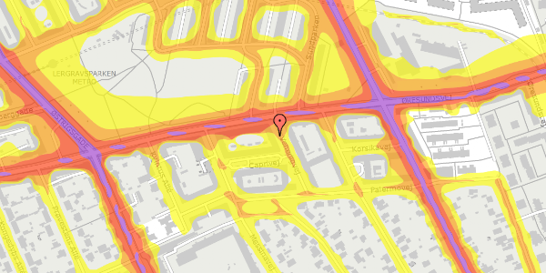 Trafikstøjkort på Venedigvej 4, st. th, 2300 København S