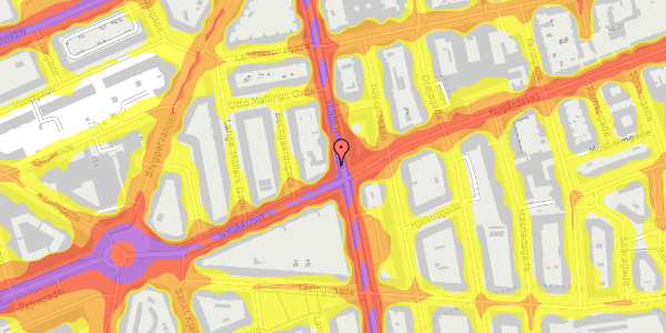 Trafikstøjkort på Vennemindevej 39, 1. , 2100 København Ø