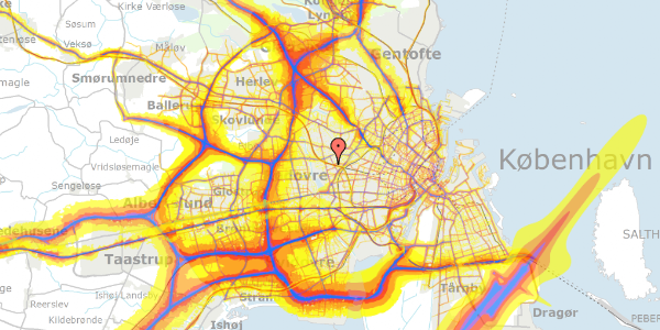 Trafikstøjkort på Veras Allé 4, 2720 Vanløse